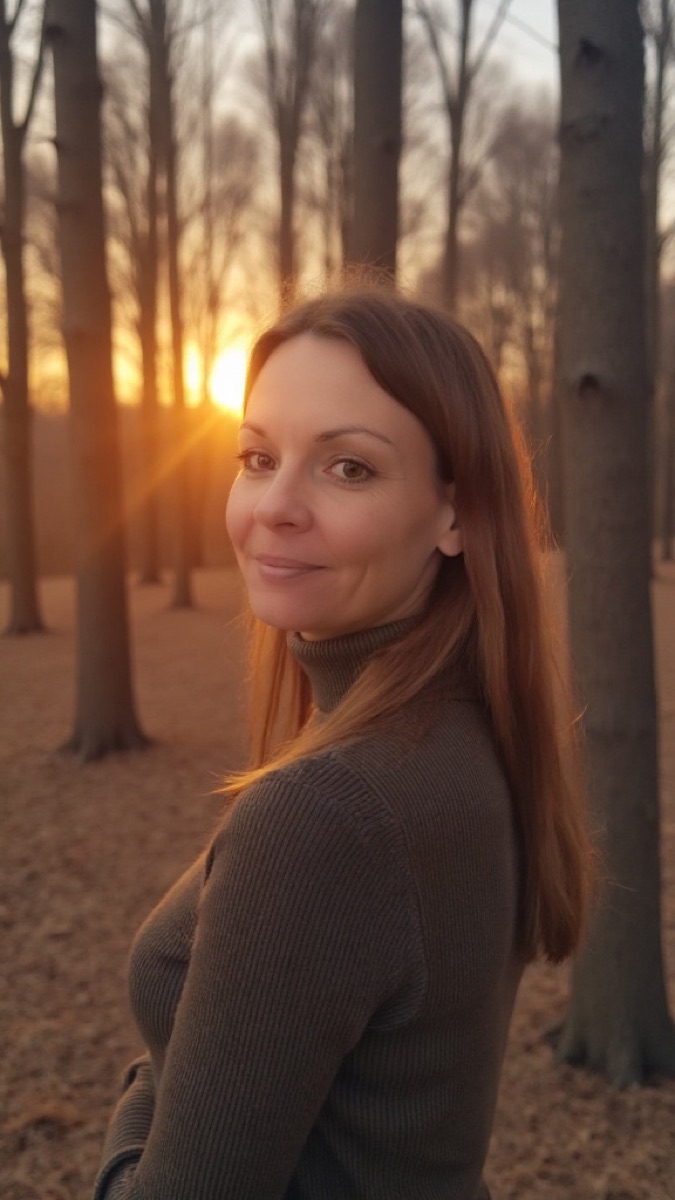 Melanie Gruber im herbstlichen Wald